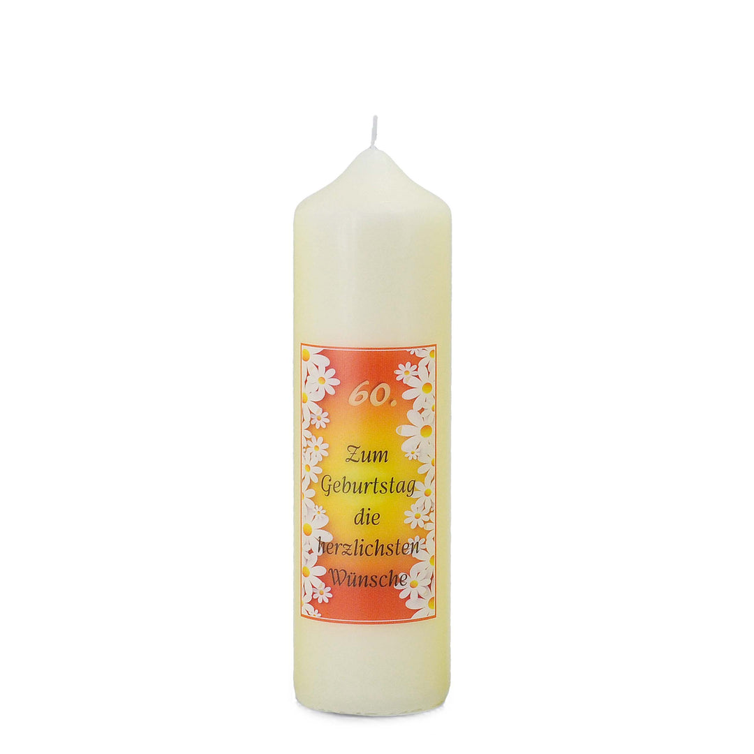Geschenkkerze 215x60 mm G 12 Thermodruck
