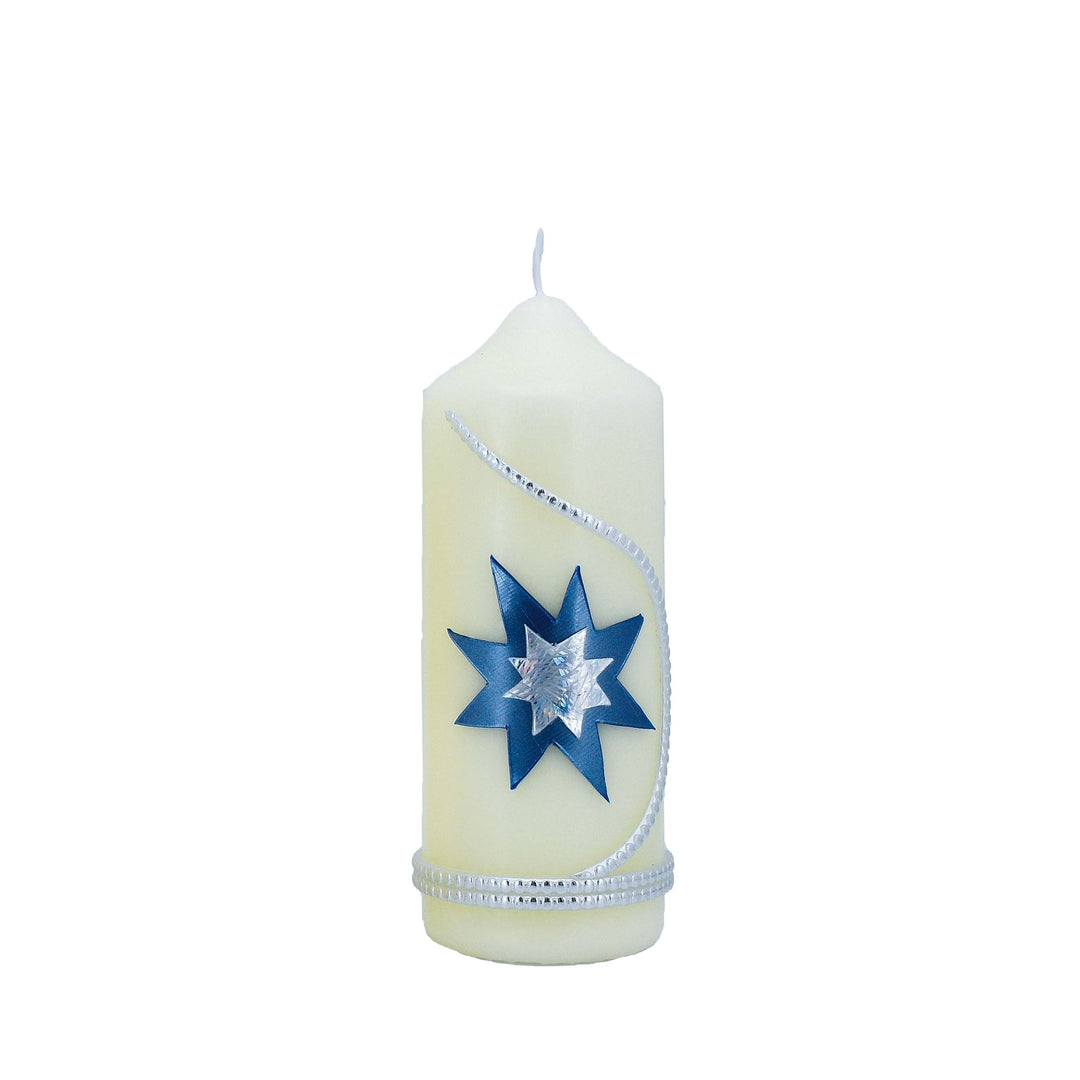 Weihnachtskerze 160x60 mm W 84 handverziert