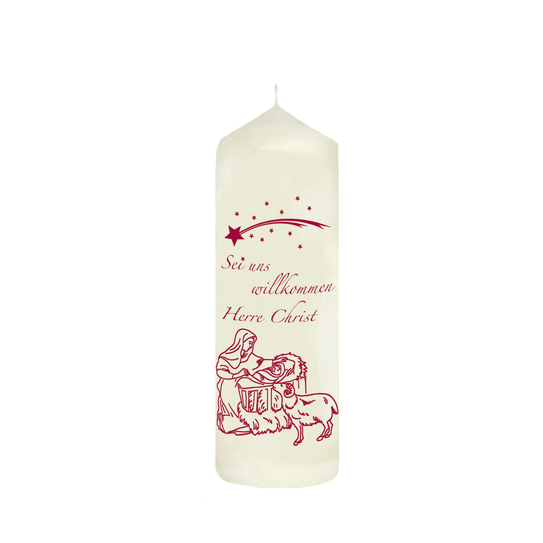 Weihnachtskerze 160x60 mm inklusive Geschenkkarton W 07