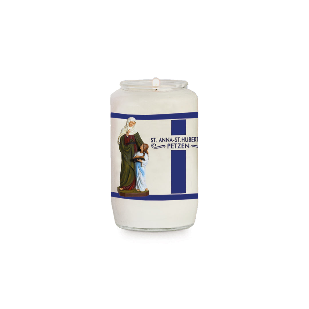 Motivlicht Glas Nr. 147 Brenndauer ca. 2 Tage mit individuellem Motiv rundum