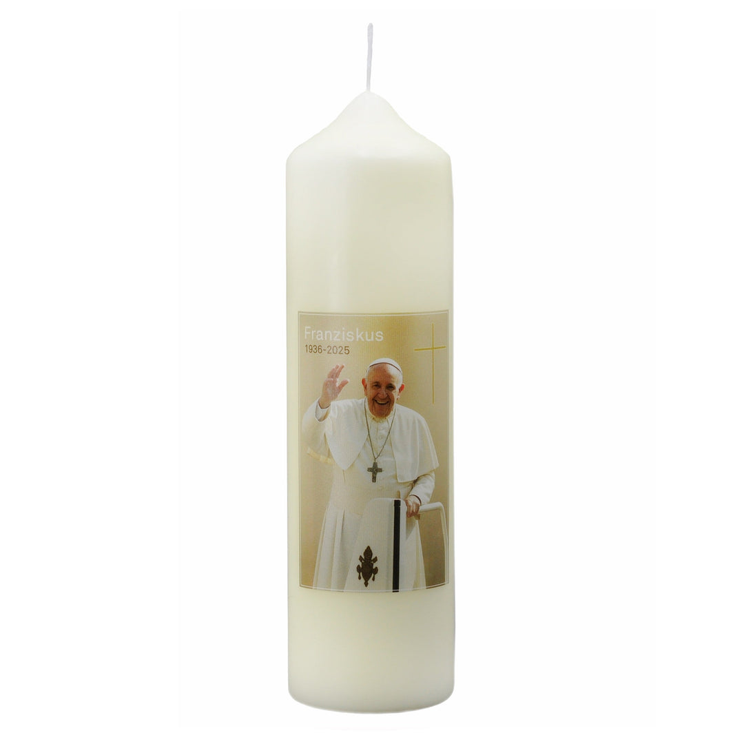 In Memoriam Papst Franziskus Fotokerze 215x60 mm PF 15