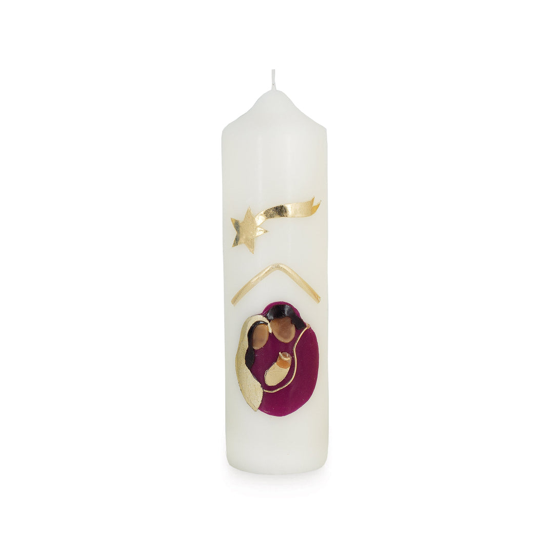 Weihnachtskerze 215x60 mm W 99 handverziert
