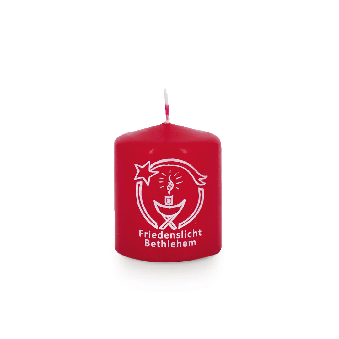 Weihnachtsstumpen rot 60x50 mm WS 10 Friedenslicht Bethlehem