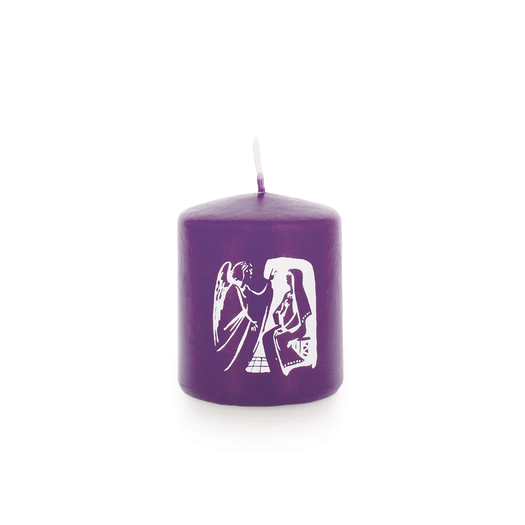 Weihnachtsstumpen lila 60x50 mm WS 11 Adventsstumpen