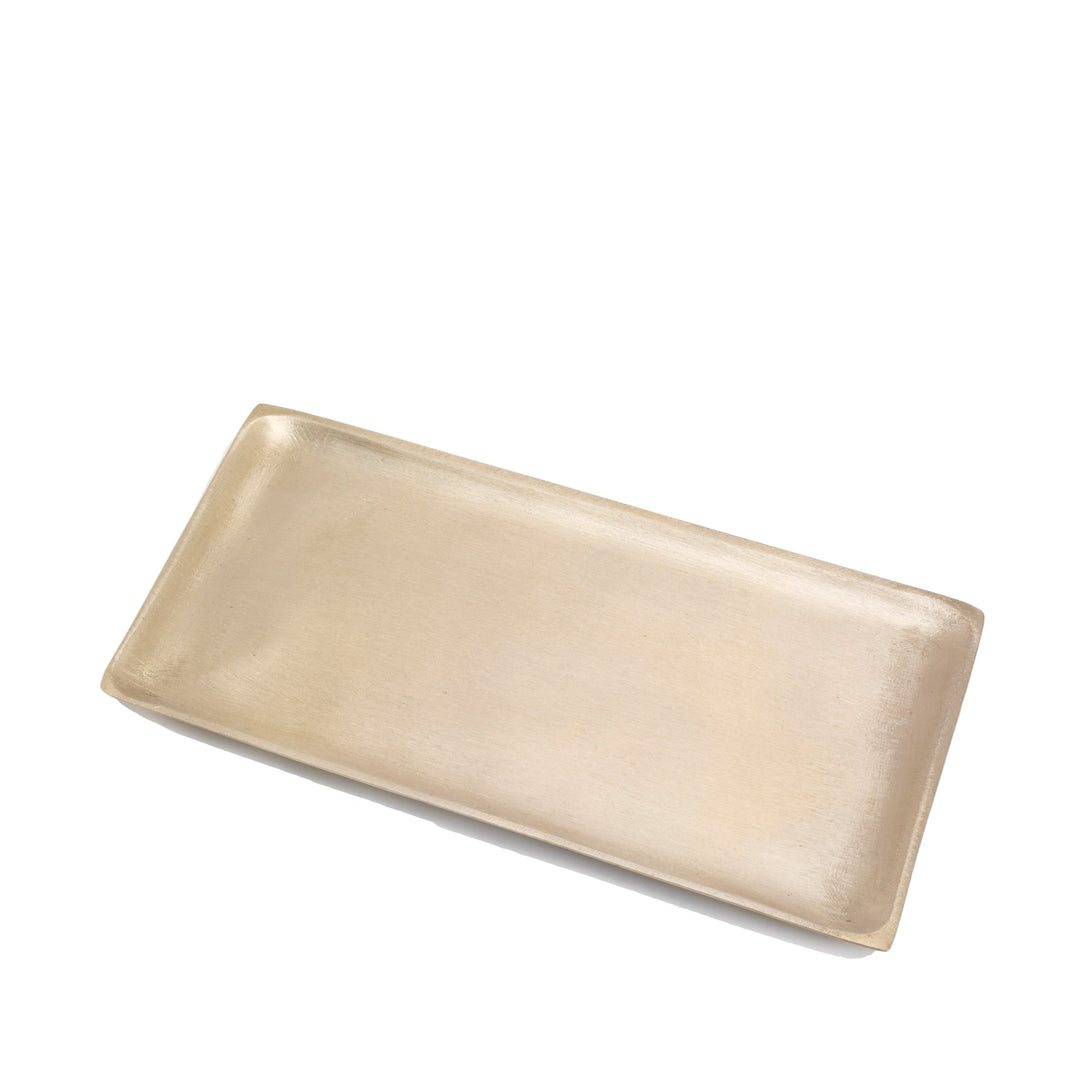 Kerzenteller rechteckig Messing matt 19 x 11 cm innen Nr. 11