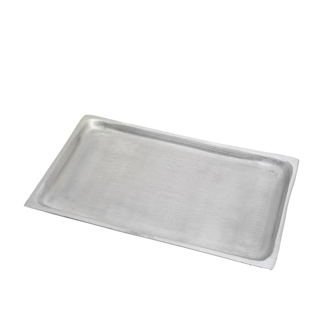 Kerzenteller rechteckig Aluminium matt 21 x 13 cm Nr. 12